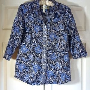 Beautifully tailored Orvis top 100% cotton